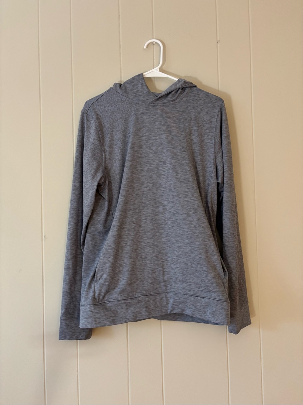 Men's Lightweight Heather Gray Crewneck Hoodie
